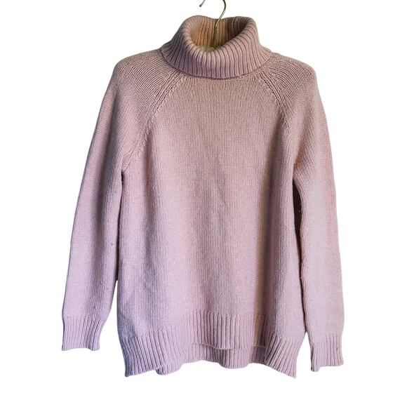 Velvet Graham & Spencer Pink Turtleneck Alpaca Wool-Blend Sweater Small Luxury - Picture 2 of 5